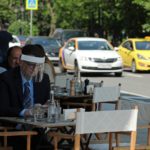 Restaurants and cafes reopen summer terraces following the easing of measures against the spread of the?coronavirus?disease in Moscow