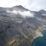 Aerial view of the Kringlerne rare earth deposit, near the town of Narsaq