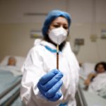 FILE PHOTO: Residents of an elderly home are vaccinated against COVID-19 in Rome