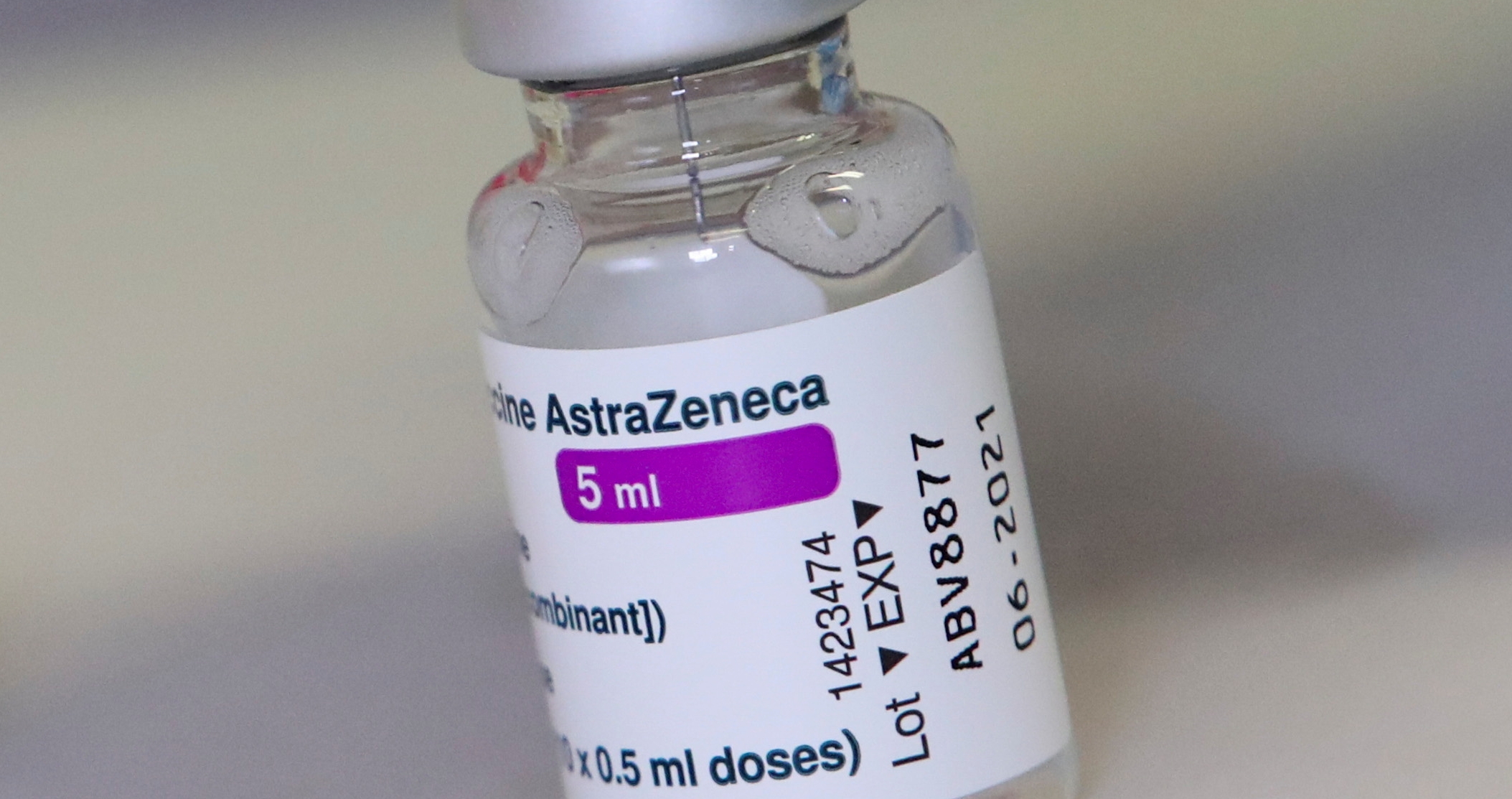FILE PHOTO: AstraZeneca COVID-19 vaccine is seen at a vaccination center in Ronquieres