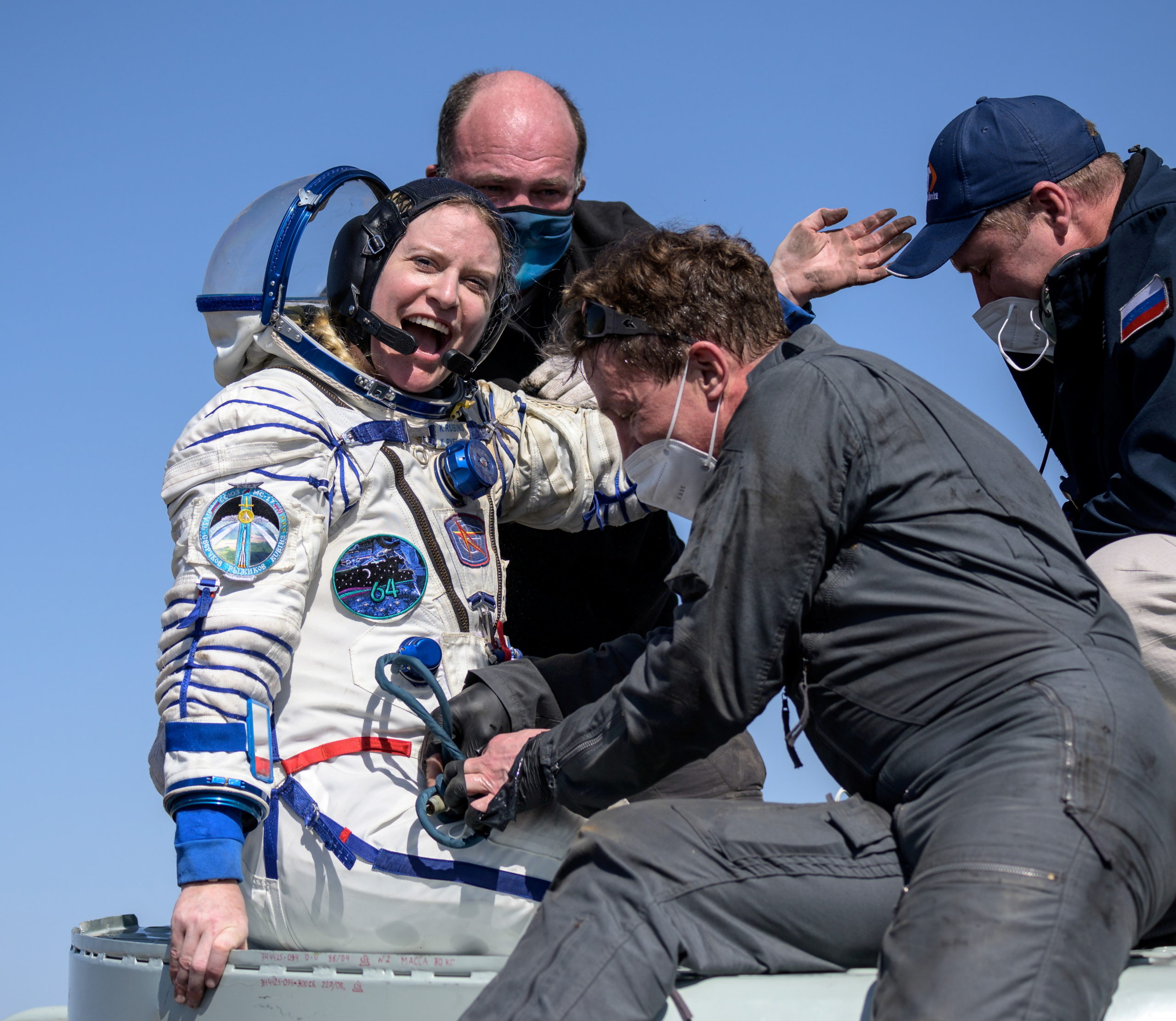 Soyuz MS-17 space capsule lands near Zhezkazgan