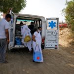 COVID-19 vaccination drive on the outskirts of Ahmedabad