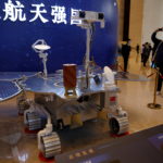 Replica of the Tianwen-1 Mars rover is displayed at exhibition in National Museum in Beijing