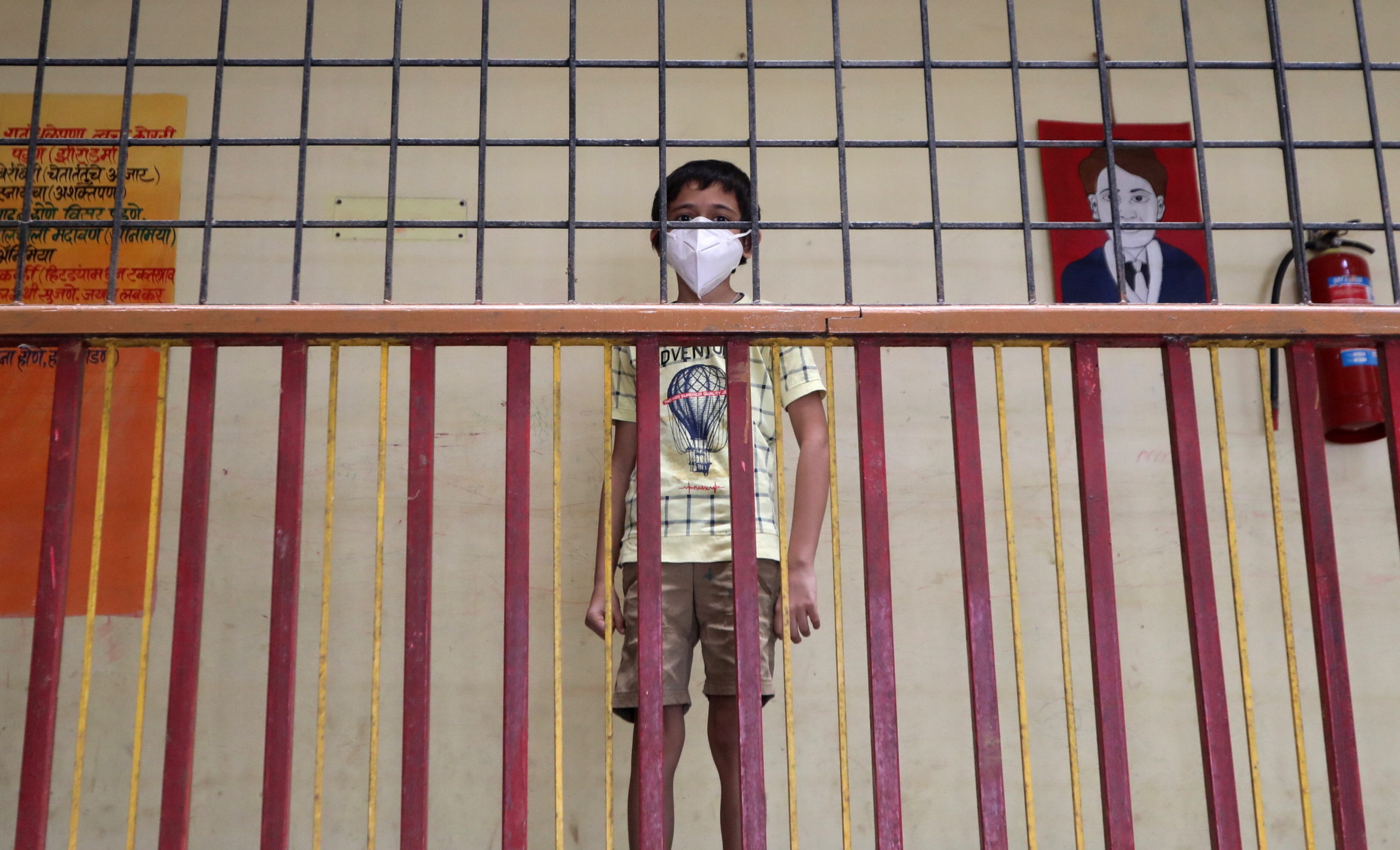 Patients are treated at classroom turned into COVID-19 care facility on outskirts of Mumbai