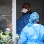 Anees Kara, a paramedic and project manager, treats a patient at the MASA Medpark in Johannesburg