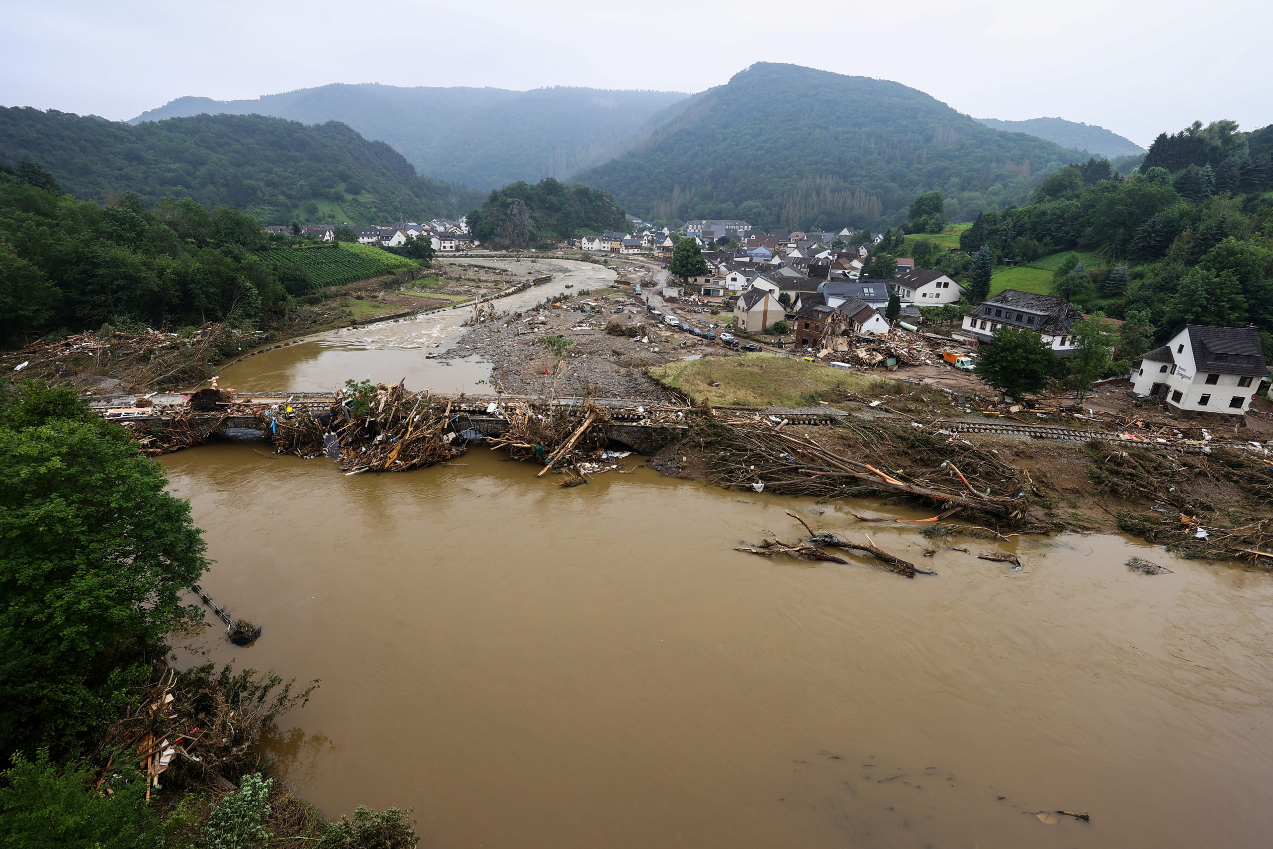 Aftermath of heavy rainfalls in Germany