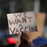 March to demand a rollout of coronavirus disease (COVID-19) vaccine, in Pretoria
