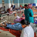A COVID-19 ward is pictured in the Government Medical College Hospital in Manjeri