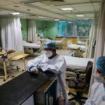 Healthcare workers are seen inside a ward for coronavirus disease (COVID-19) patients at Sir Ganga Ram Hospital in New Delhi