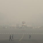 A view of Rajpath is seen on a smoggy day in New Delhi