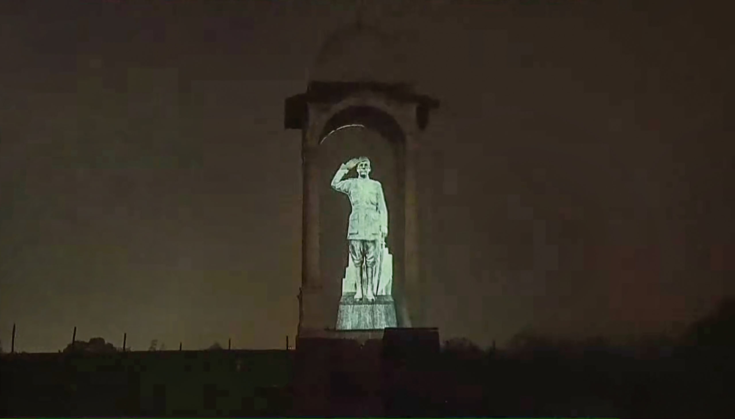 PM Modi unveils hologram statue of Netaji Subhas Chandra Bose