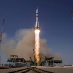 FILE PHOTO: Soyuz MS-18 spacecraft carrying ISS crew blasts off from the launchpad at the Baikonur Cosmodrome