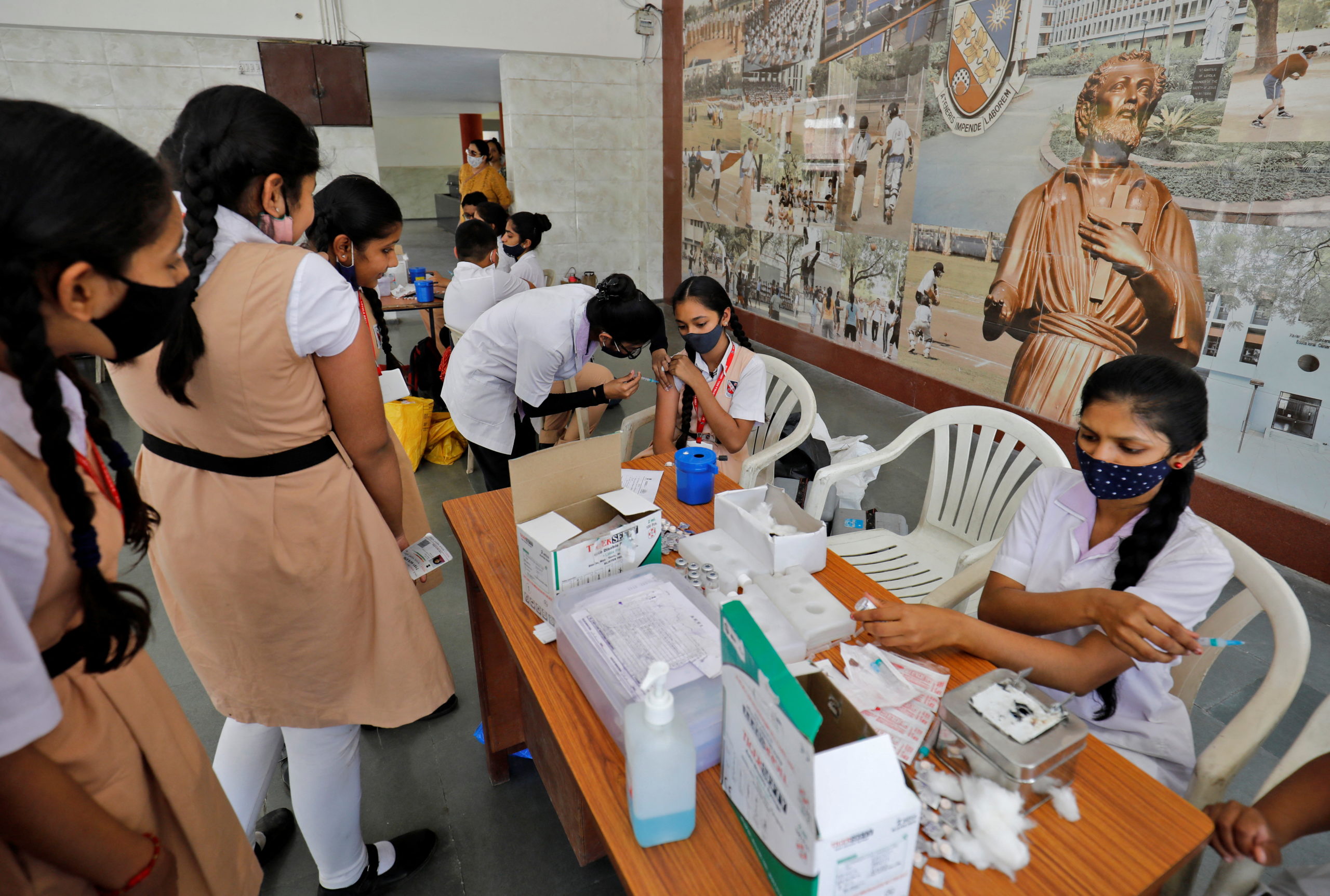 Coronavirus disease (COVID-19) vaccination drive for children aged 12 to 14 in Ahmedabad