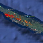 FILE PHOTO: Satellite map showing seismic activity at Sao Jorge island