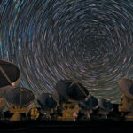 Whirling Southern Star Trails over ALMA