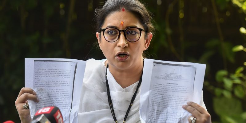 Congress Says Smriti Irani's Daughter 'Running Illegal Bar', Minister Says 'See You in Court' - Vimarsana News