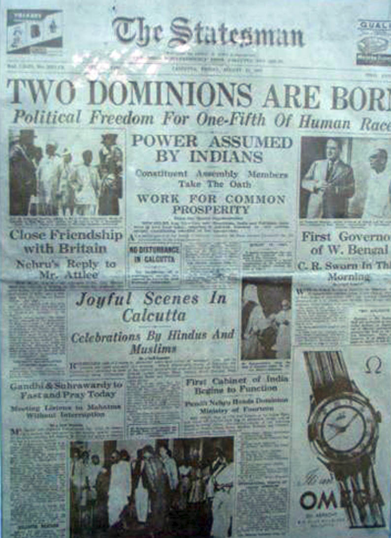 Free India Is Born': What the Headlines Said on August 15, 1947