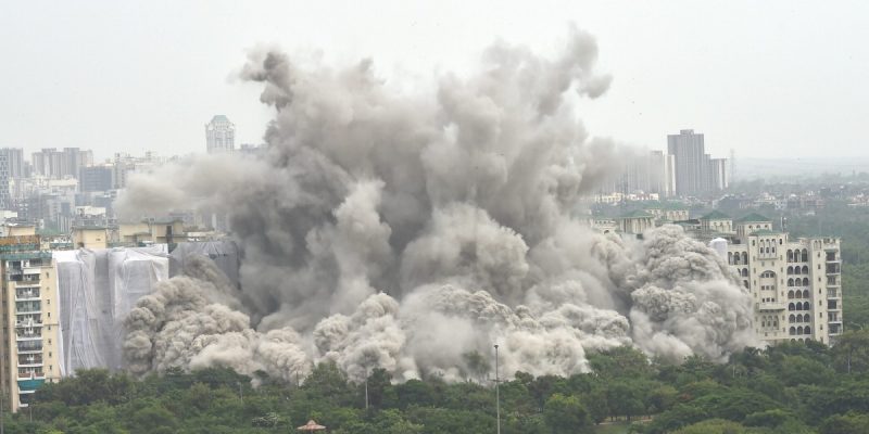 Supertech Demolition: High-Rises Cleared, But Families Under Flyover Left to Fend for Themselves - Vimarsana News