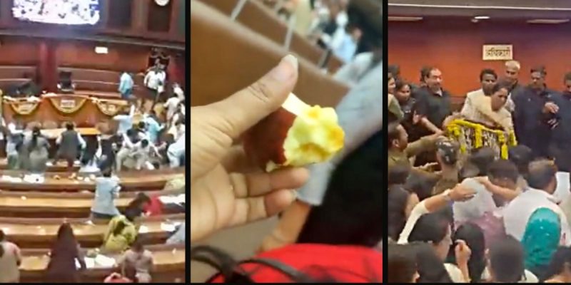 Blows, Barbs and Half-Eaten Apples: AAP and BJP Spar Late Into the Night at MCD House - Vimarsana News