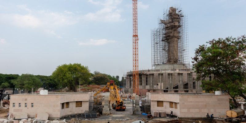 In Photos: Construction of 125 Foot Ambedkar Statue in Full Swing in Hyderabad - Vimarsana News