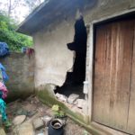 A house damaged by Arikomban in 301 Colony.