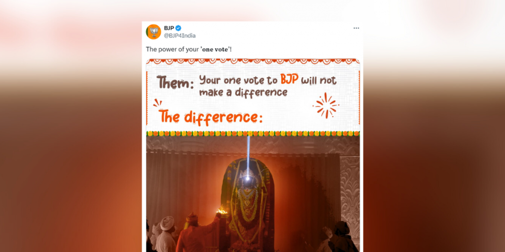 Day Ahead of Polls, BJP Makes Direct Appeal to Religion in ‘Power of